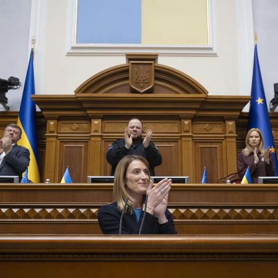 Metsola: "Gli eroi ucraini proteggono i nostri valori europei"
